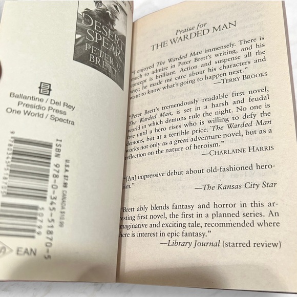 The Warded Man by Peter V. Brett New Paperback Dark fantasy fiction - Picture 3 of 4